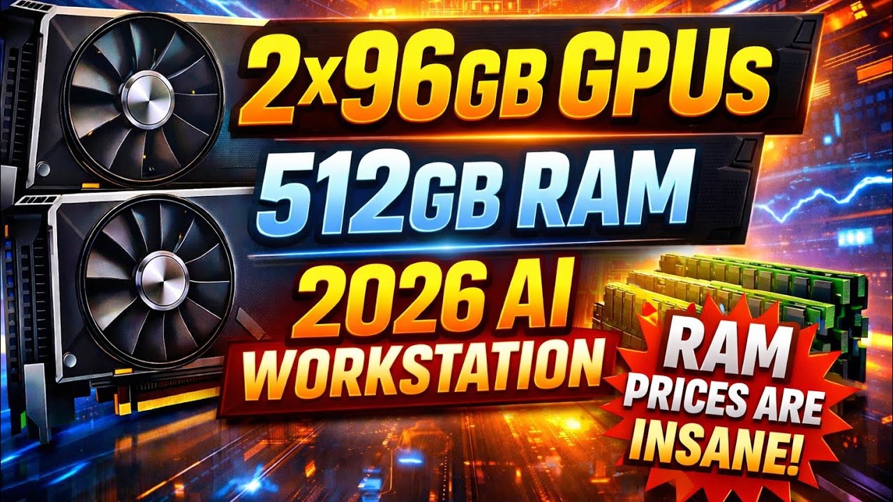 W moim serwerze LLM 2026: 2 karty graficzne RTX PRO 6000 Blackwell (po 96 GB) + 512 GB pamięci RAM