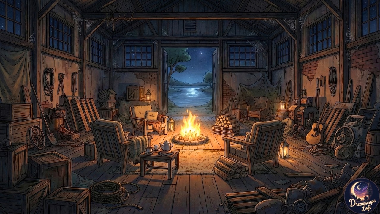 secret lakeside barn 🛶 rustic lofi hip hop [beats to relax/study]