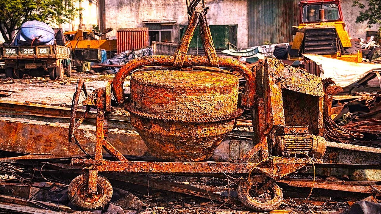 Restoration Dilapidated Concrete Mixer | Completely Burnt-Out Engine Miraculously Comes Back to Life