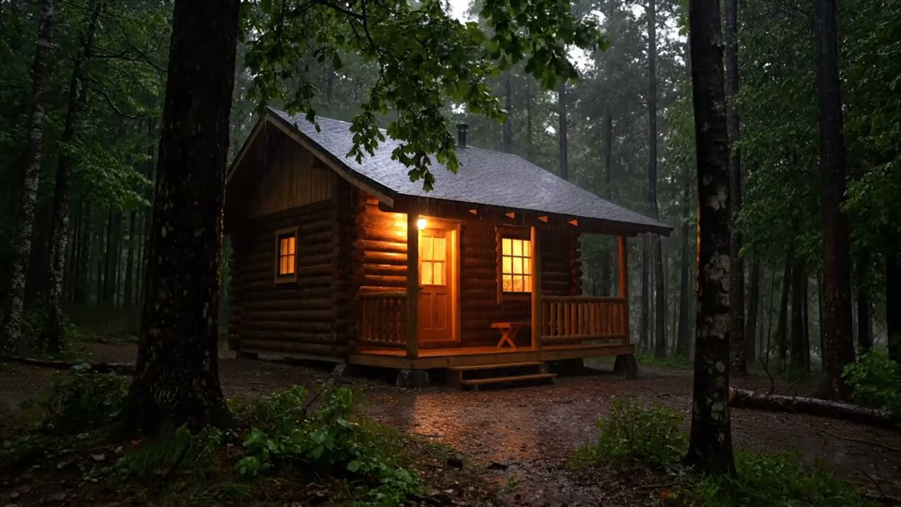 Heavy Night Rain Sound ASMR for Sleeping