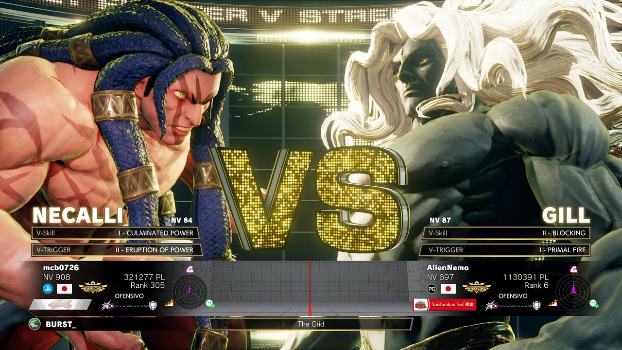 SFV Champion Edition 🔥 mcb0726 (NECALLI) Vs AlienNemo (GILL) 🔥 Online Match's 03-13-2023