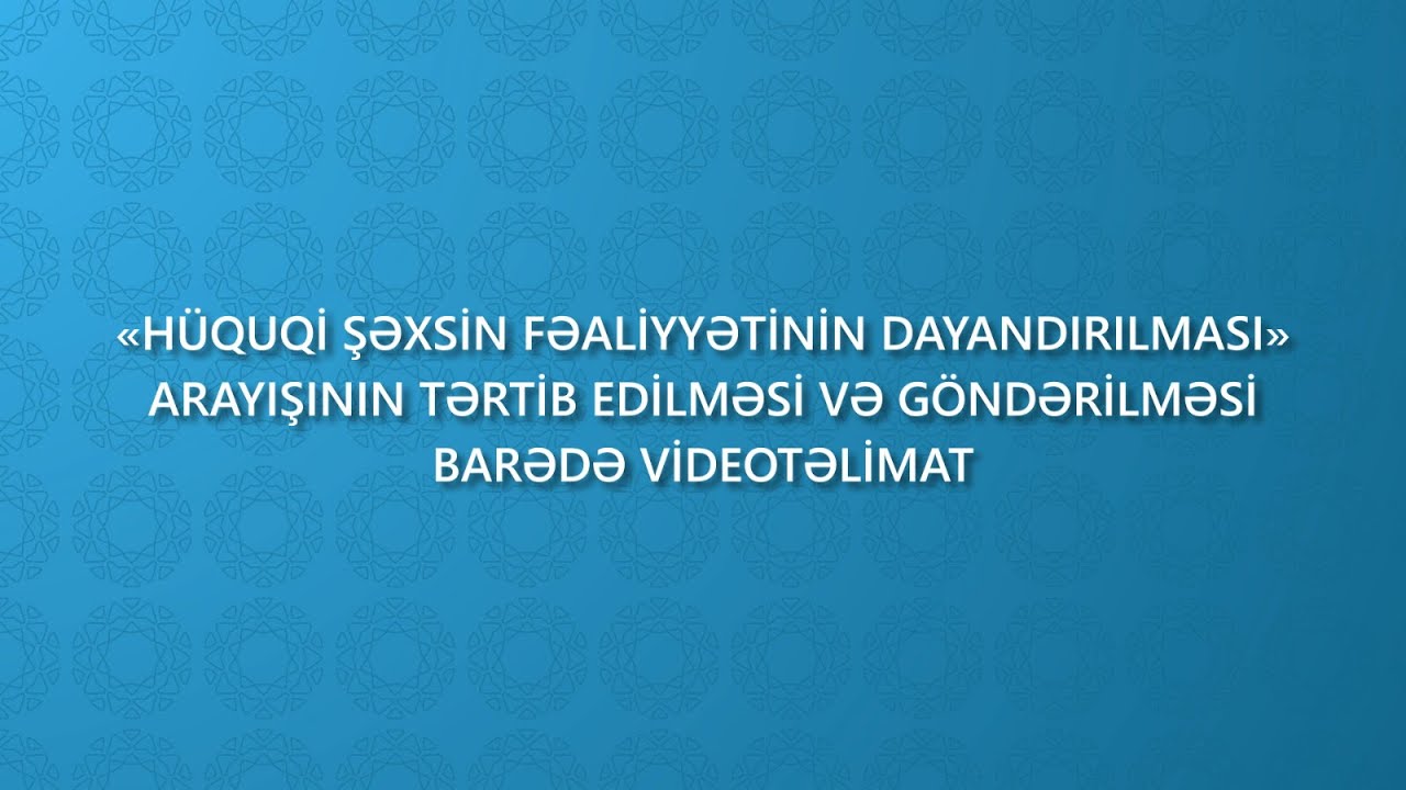 Vergi ödəyciləri üçün növbəti videotəlimat