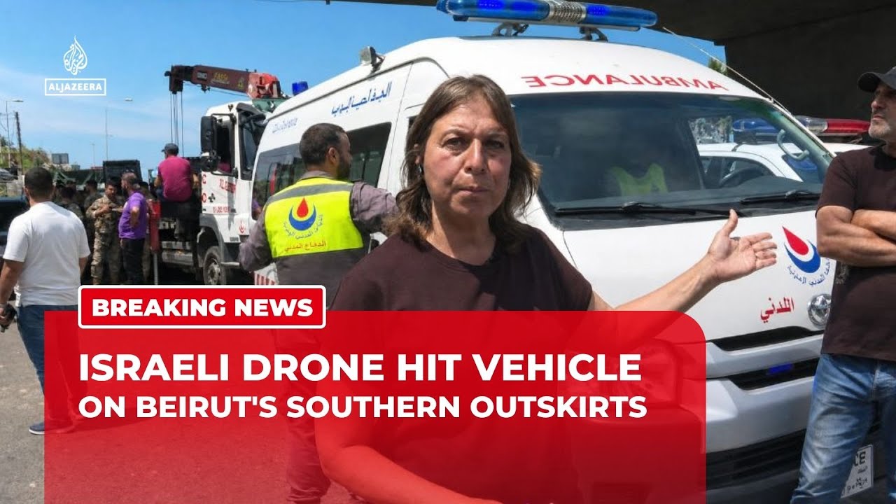 Israeli drone hits vehicle in Khaldeh on Beirut's southern outskirts