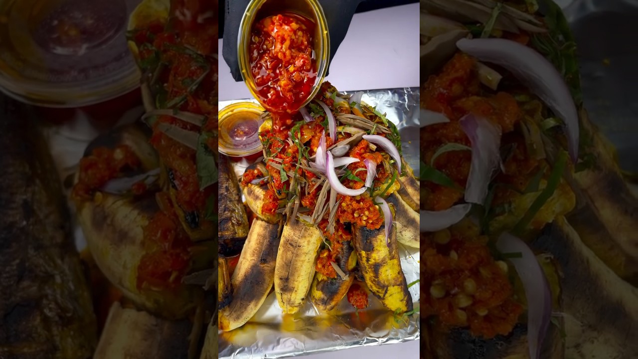 BOL&Eacute; & FISH: Roasted plantain & Spiced fish. A delicacy of the SOUTHERN people of Nigeria. #bole