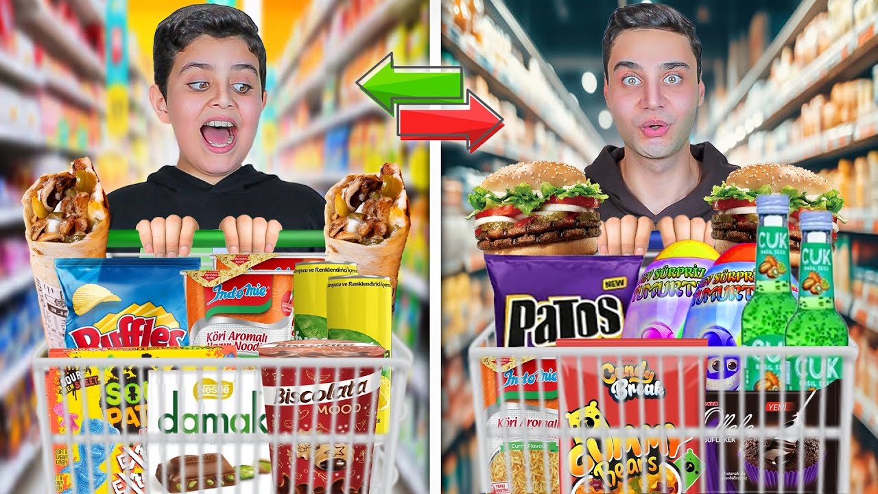 تحدي التسوق الغامض🛒مين بيعرف الثاني اكتر؟😱(شاورما