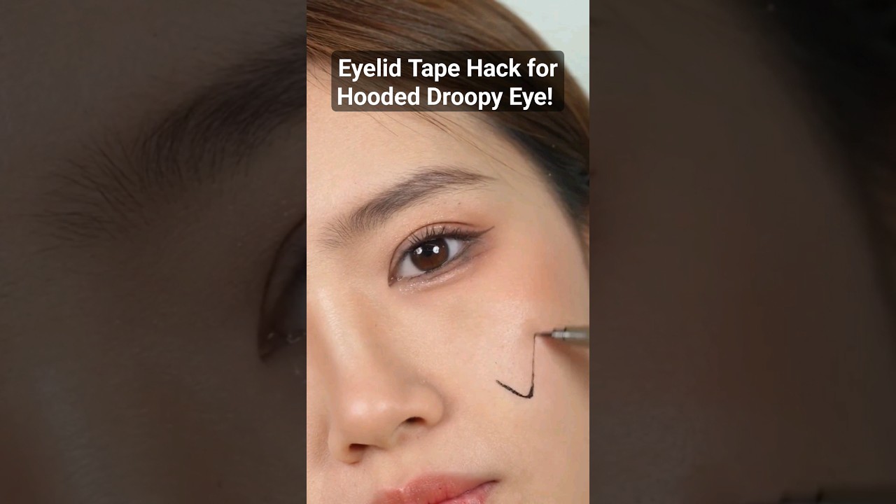 Best Eyelid Tape Hack for Hooded Droopy Eyes | No Botox, No Surgery #trending #viral #shorts #eyelid