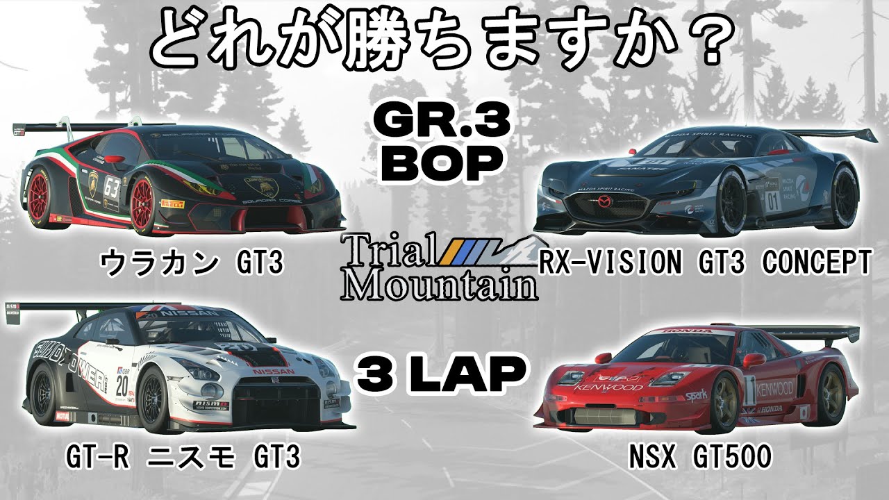 [グランツーリスモ7]どれが勝ちますか？：萩島美結はフリー素材編