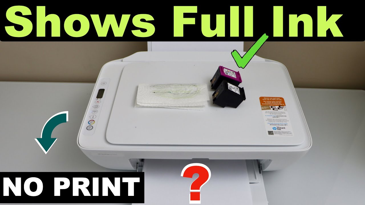 HP Printer Ink Is Full But Not Printing !