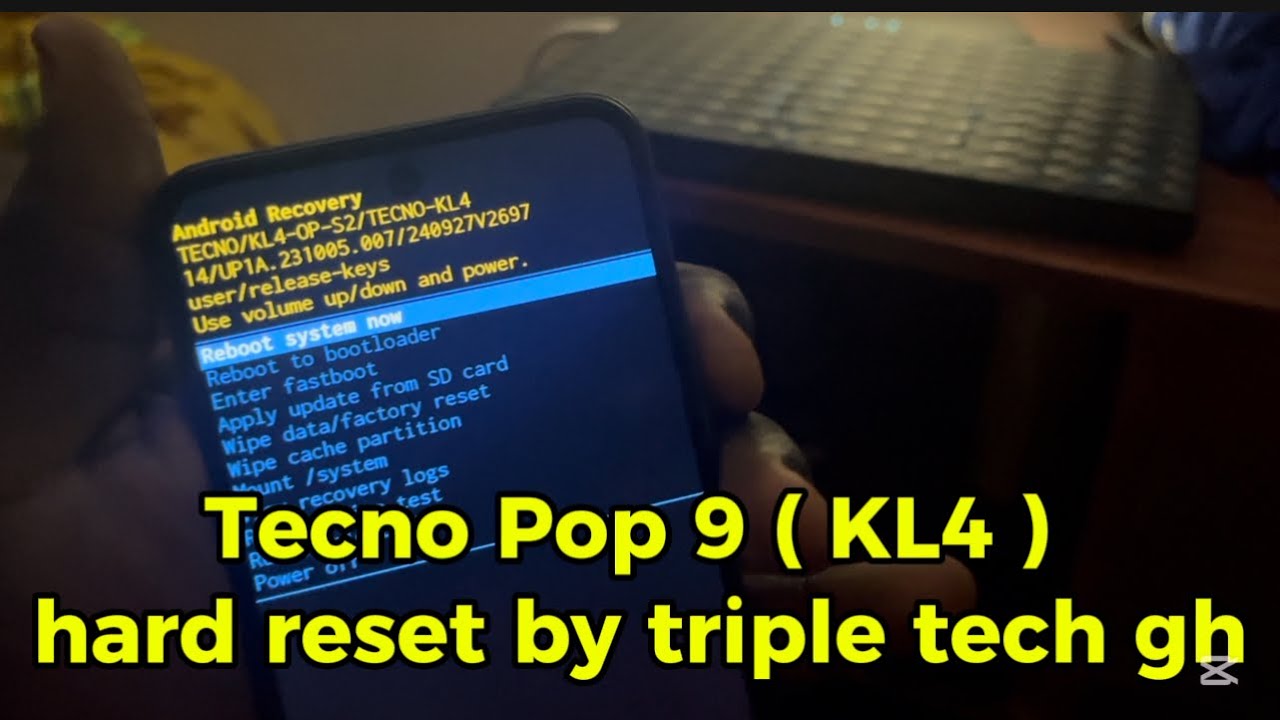 TECNO POP 9 ( KL4 )  64 +3 GB R HARD RESET. NEW TRICK
