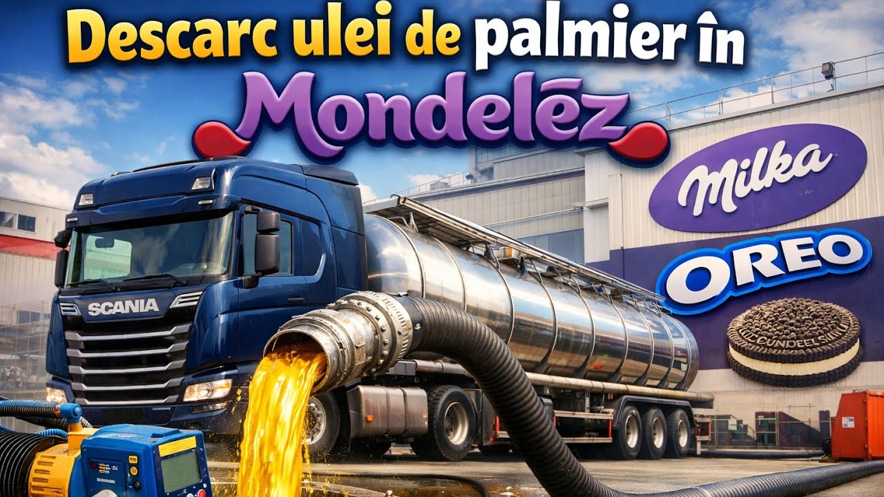 Descarc ulei de palmier cu pompa mea la fabrica de ciocolată Milka | Tanker Job