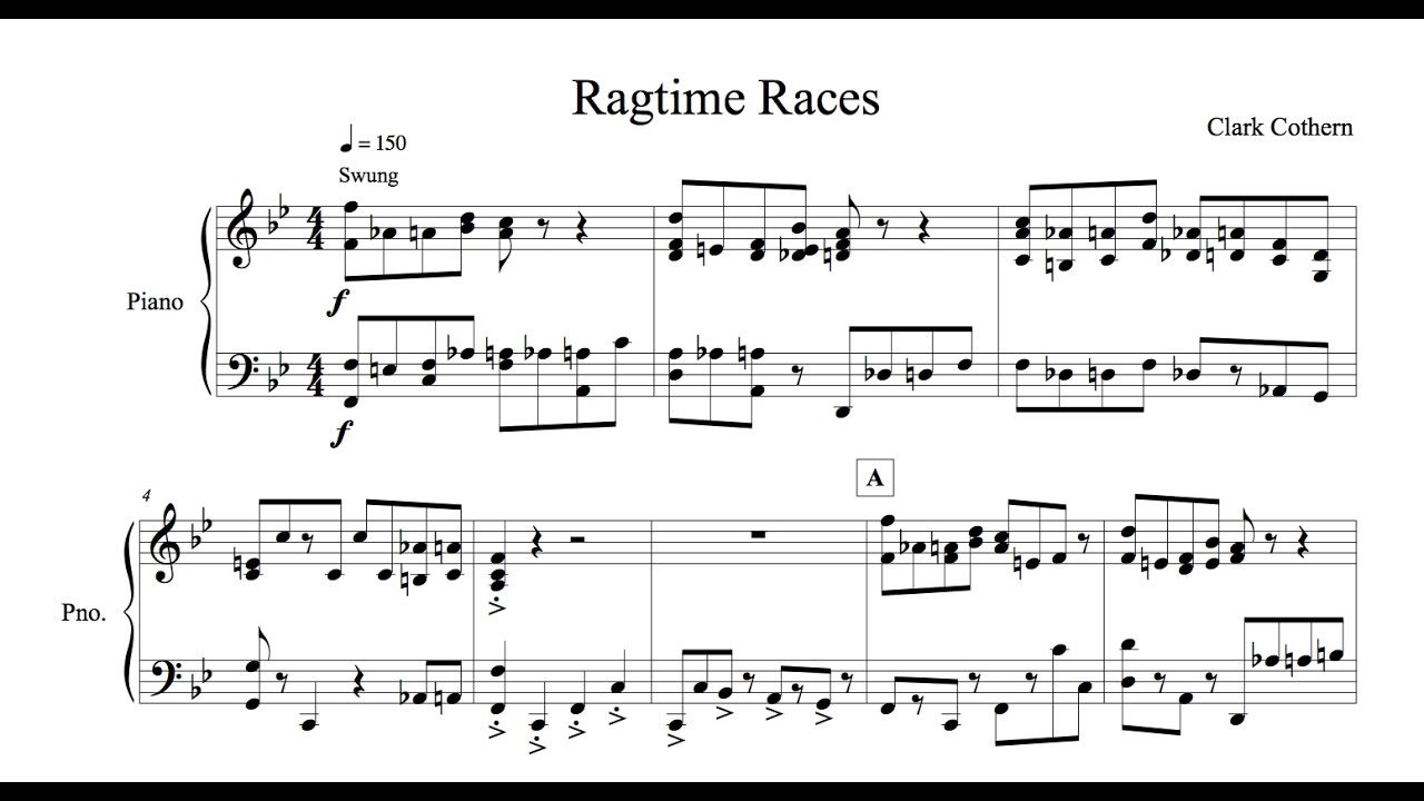 Ragtime Races - Silent Film Music - Honky-tonk Piano - Clark Cothern