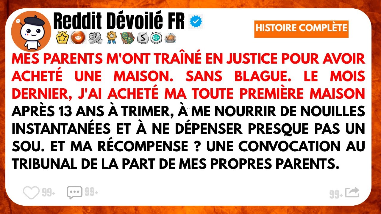 Mes parents m’ont traîné en justice pour avoir acheté une maison… qu’ils pensaient donner à ma sœur
