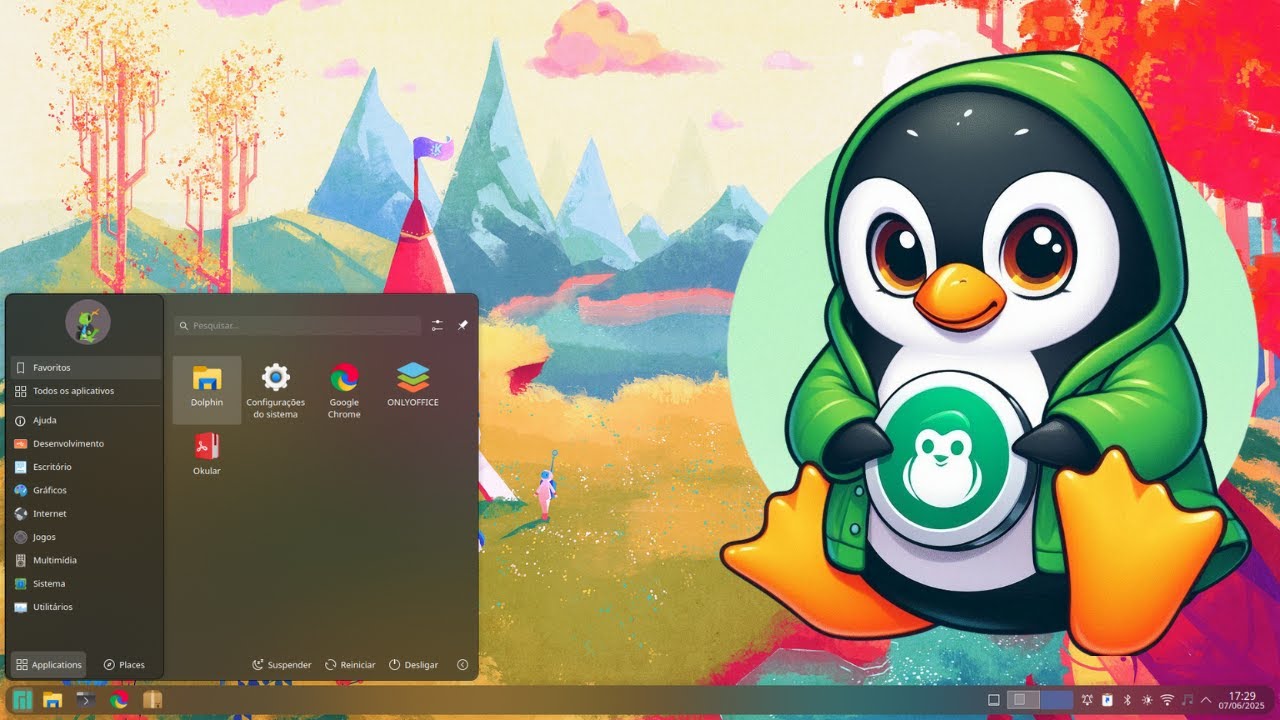 🚀 Manjaro com KDE Plasma é imbatível! 💪🐧