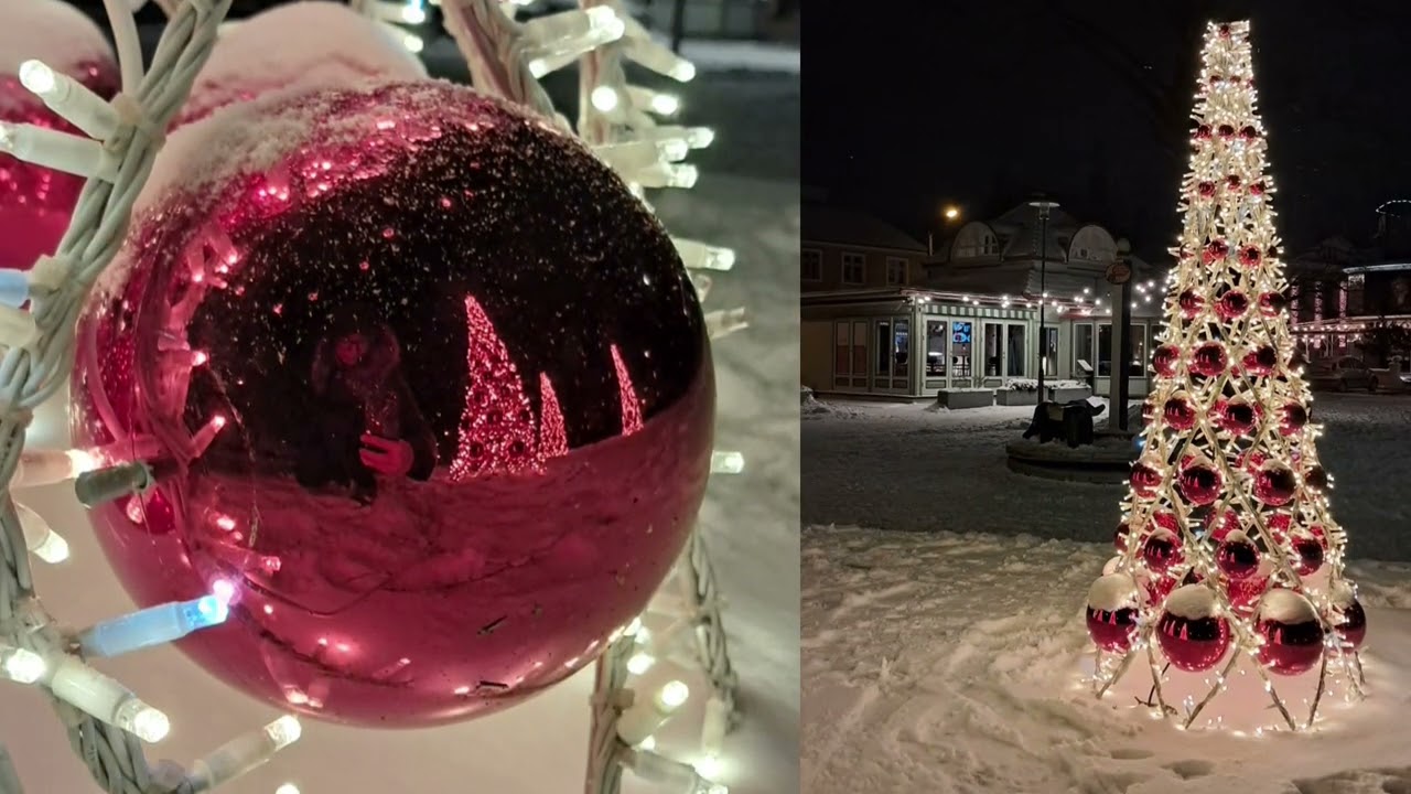  Зимний Пярну вечером | Pärnu Winter Evening Walk 🎄🕯️