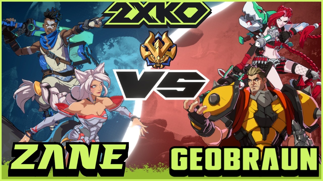2XKO - ZANE (Ekko/Ahri) vs Geobraun (Jinx/Darius) - 2XKO Fights!