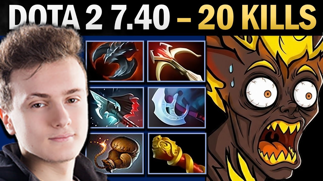 Shadow Fiend, профессиональный керри с Pike и 1000 GPM — геймплей Dota.