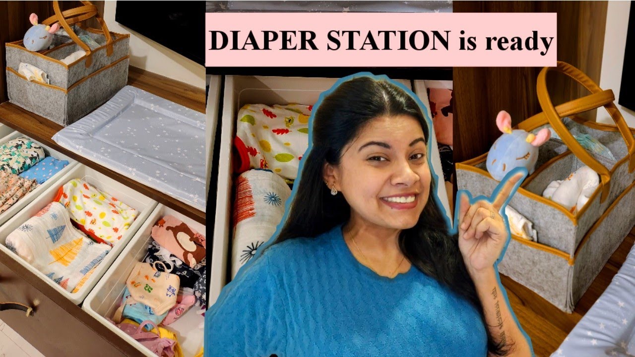 Diaper changing station | New born clothes Organization | Pregnancy Vlog