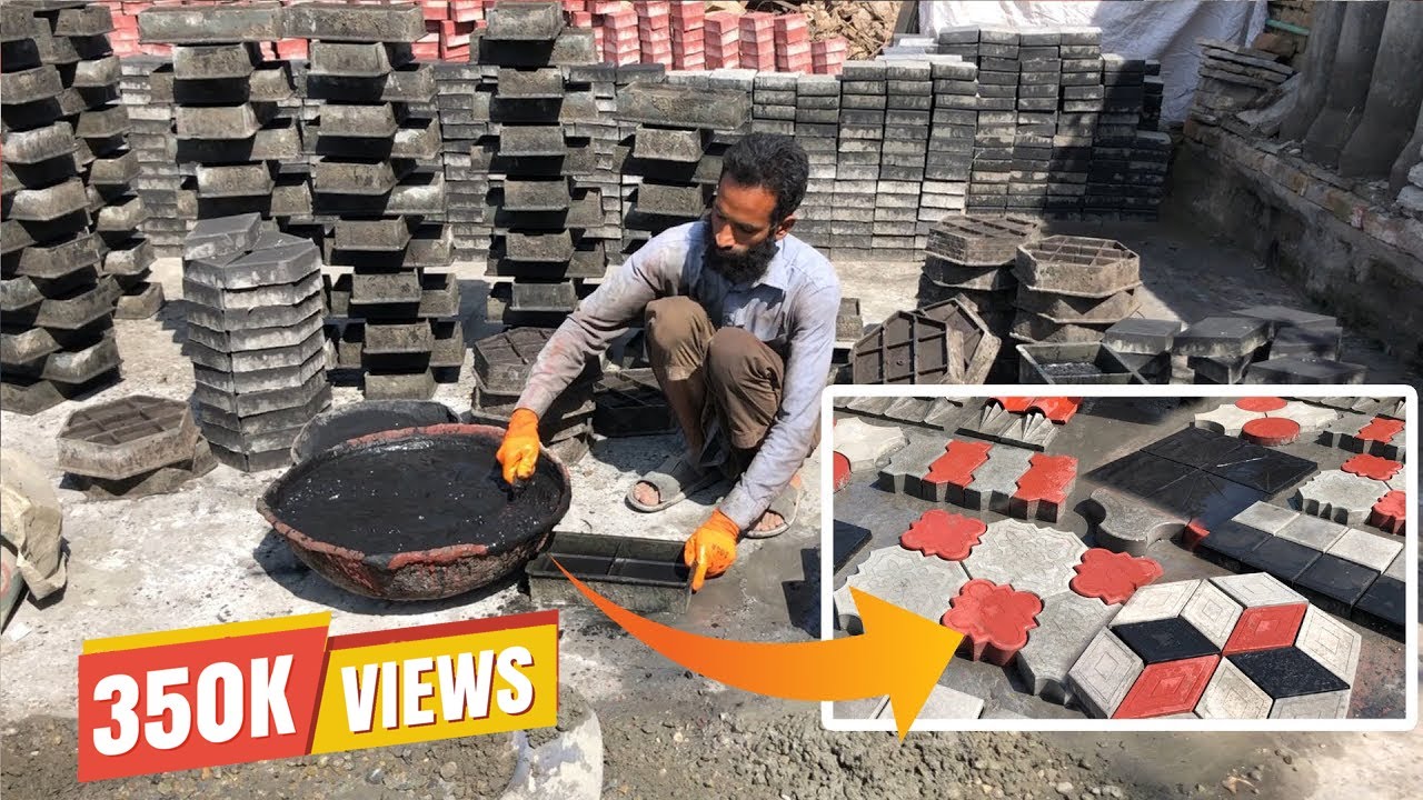 How Paver Blocks are Made | Concrete Tuff Tile,Pavement Blocks Making in Factory | Pure Skill