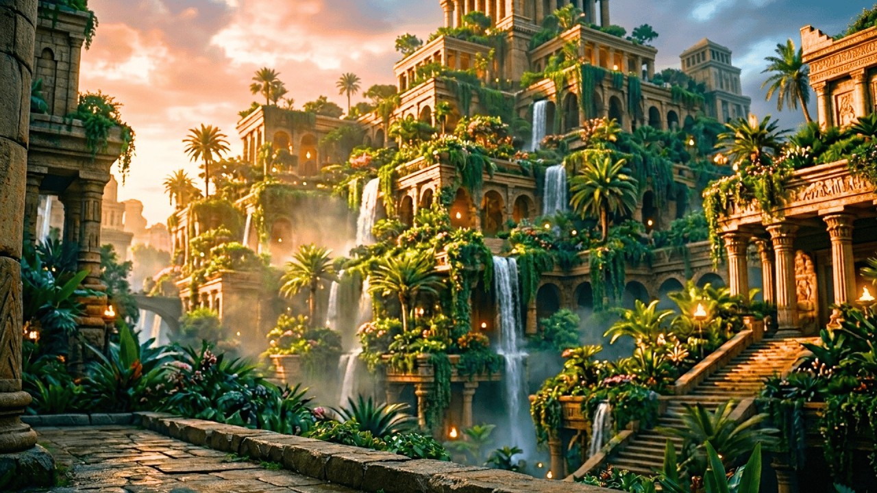 Cómo Eran los Jardines Colgantes Hace 2.500 Años en Babilonia (Reconstrucción con IA)