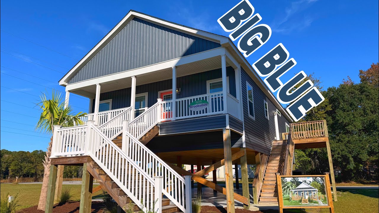 COASTAL BEACH COTTAGE OASIS?! • CUSTOM MODULAR HOME TOUR OF THE “BROOKSDALE”