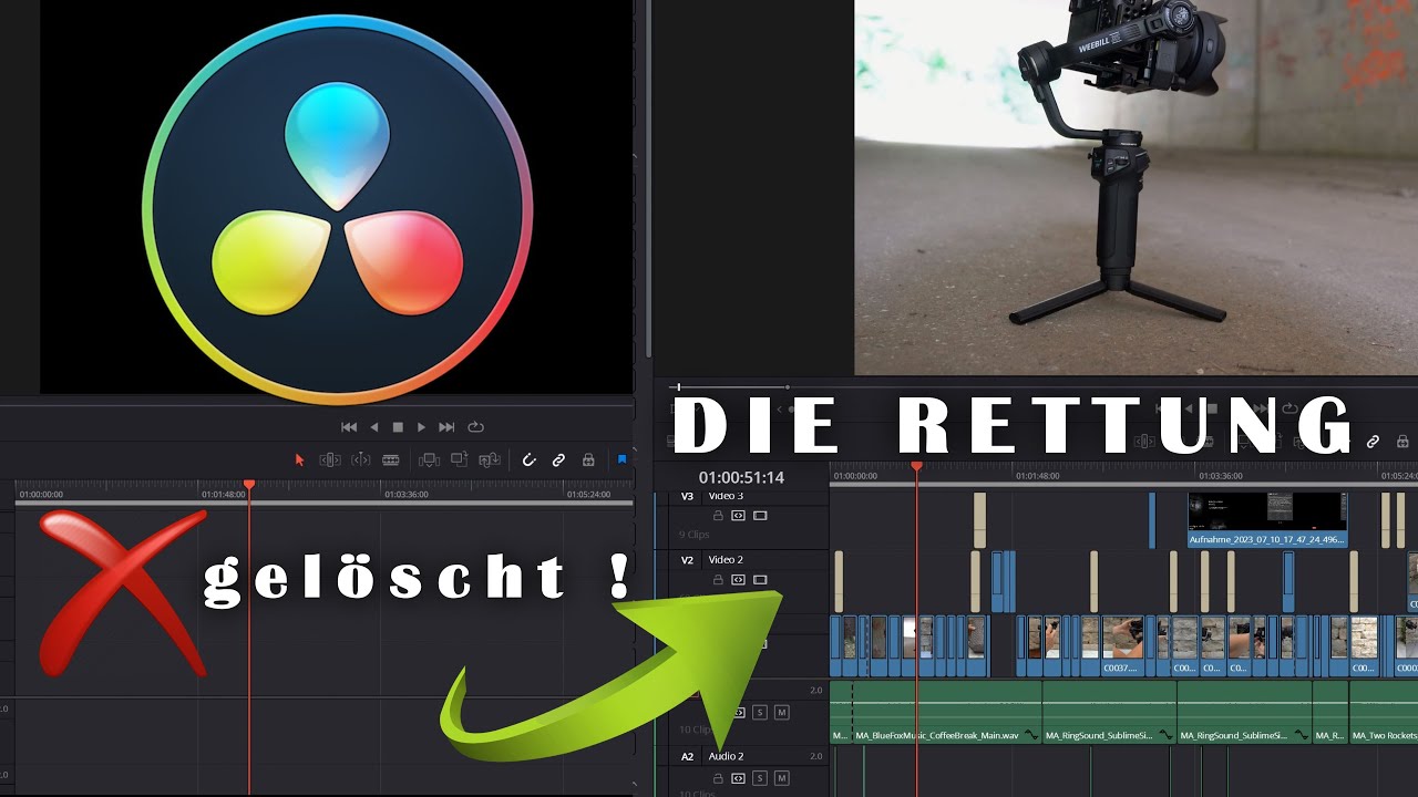 Davinci Resolve 18 Version Projekte wiederherstellen / Backups Projekte Sichern und zurückholen