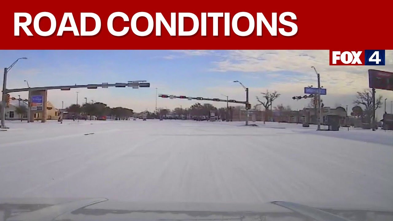Winter storm: Conditions in Denton County at 9 a.m.