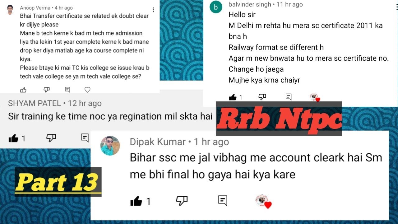 Rrb Ntpc Level 5 Dv,  Character Certificate All Doubt Clear, Which Post is Better, email Mistake