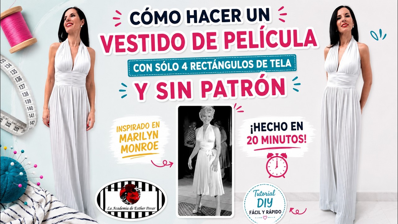 CÓMO HACER EL VESTIDO DE FIESTA MÁS FÁCIL DEL MUNDO. DIY. Turorial costura. Sin moldes