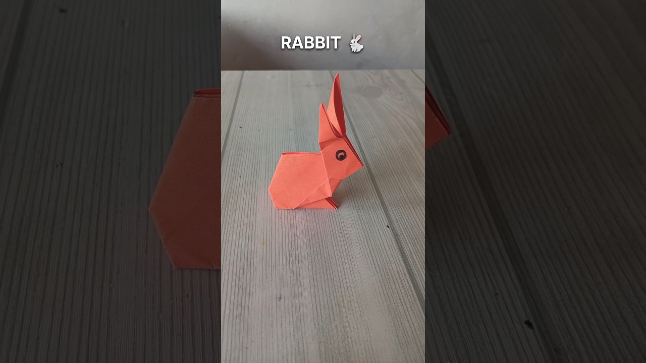 RABBIT ORIGAMI| TUTORIAL| HOW TO MAKE PAPER RABBIT CRAFT| STEP BY STEP FOLDING| ARTWORK