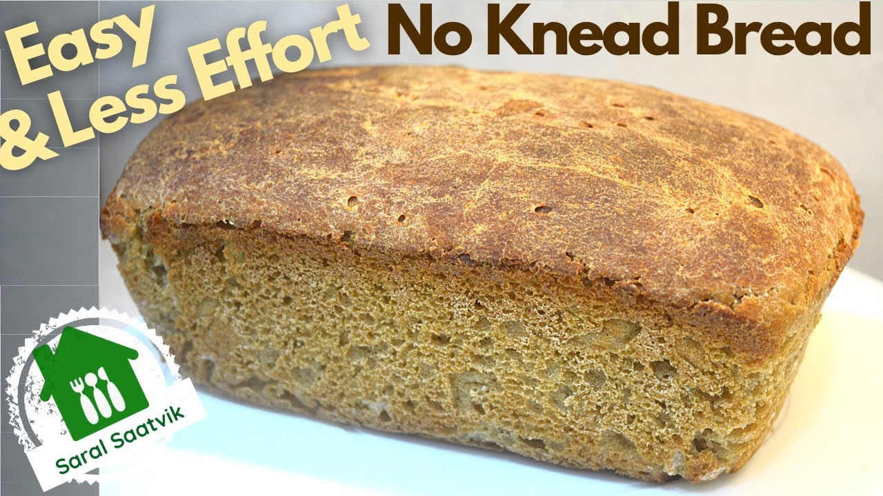 No Knead Bread Recipe | 100% Whole Wheat | Just Mix, Proof & Bake | बेहद आसानी से बनी आटा ब्रेड
