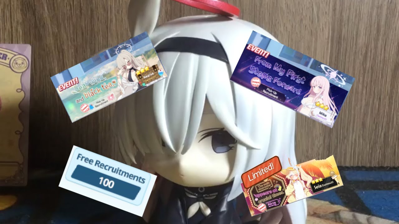 [Blue Archive GL] Free 100 pulls + Fest gacha with Plana Figure