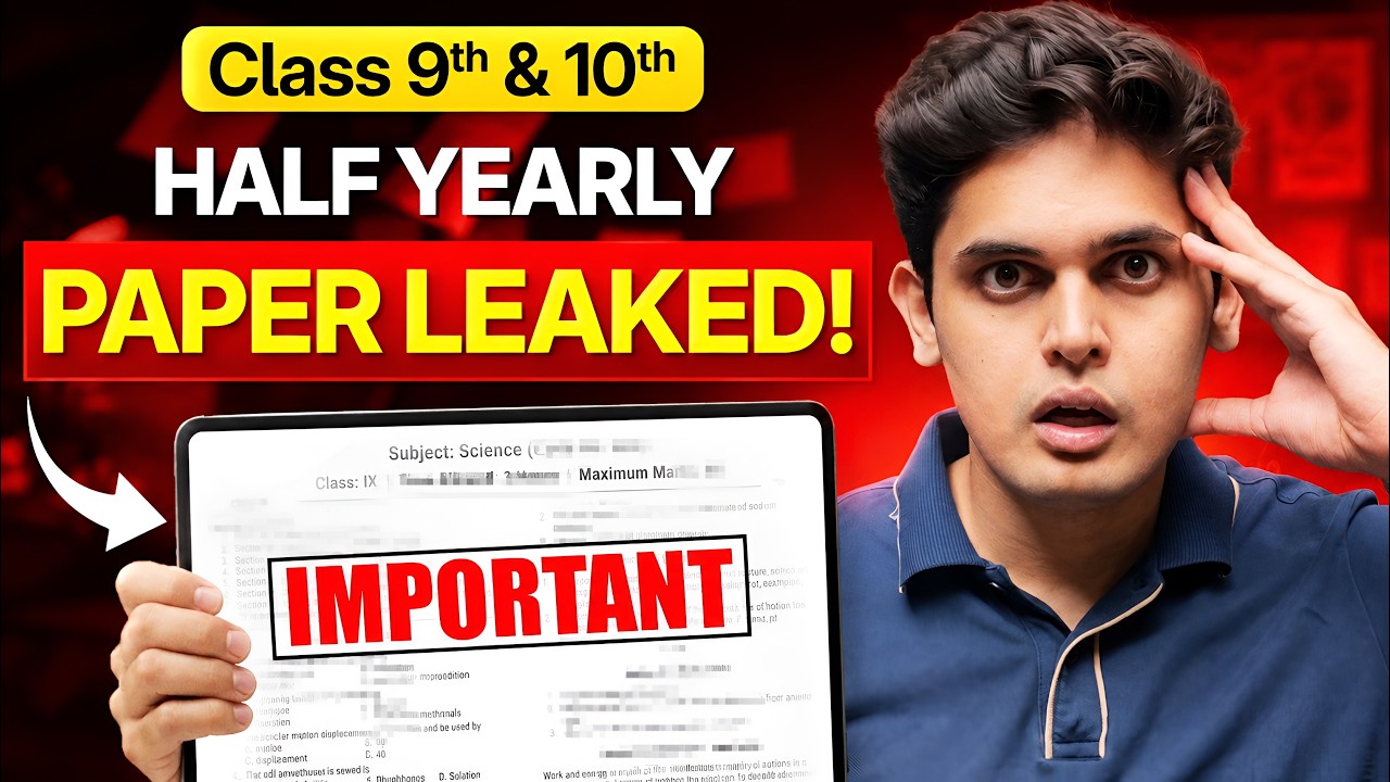 Half Yearly Exams : MOST IMPORTANT Topics 🔥| Class 9th & 10th | Prashant Kirad