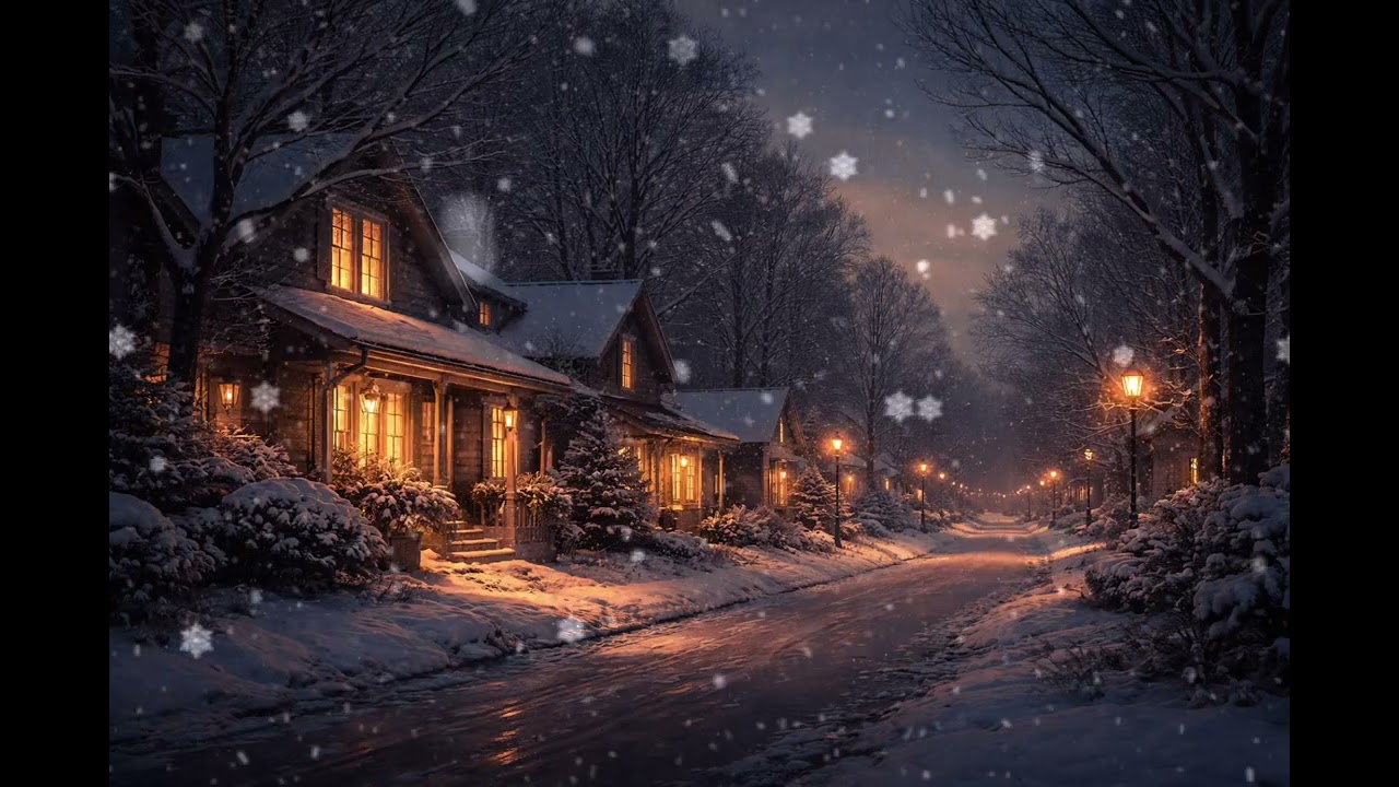 Calm Winter Evening ❄️Soft Ambient Background for Relaxing (1 Hour)