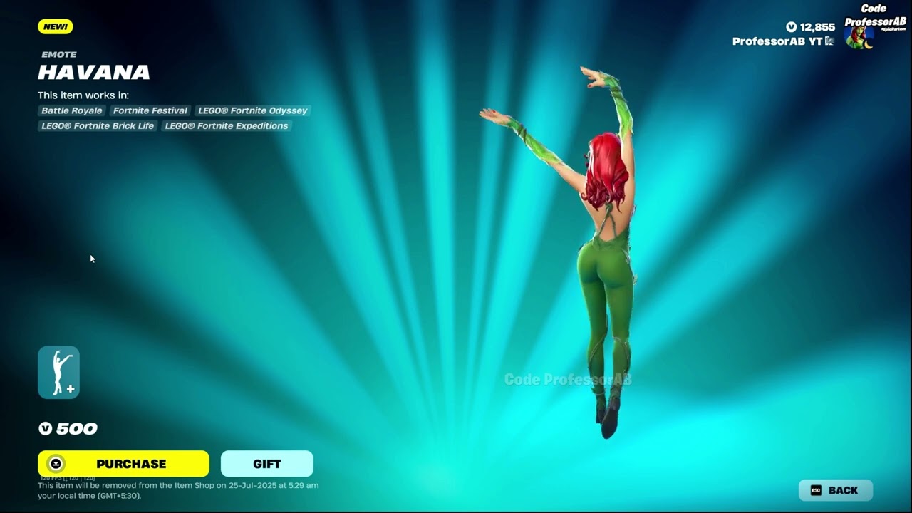 New Havana Emote In Fortnite Is SUS With Poison Ivy Thicc Gyat 🍑😍🥵