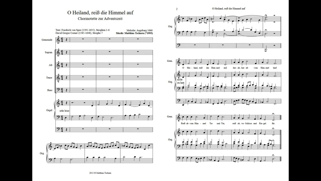 O Heiland, reiß die Himmel auf