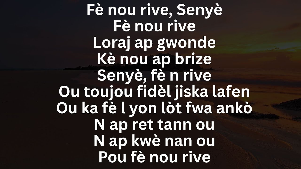 ✨🎶 F&egrave; nou rive, Seny&egrave; f&egrave; nou rive  🙌Anpil vi bezwen repare🙏