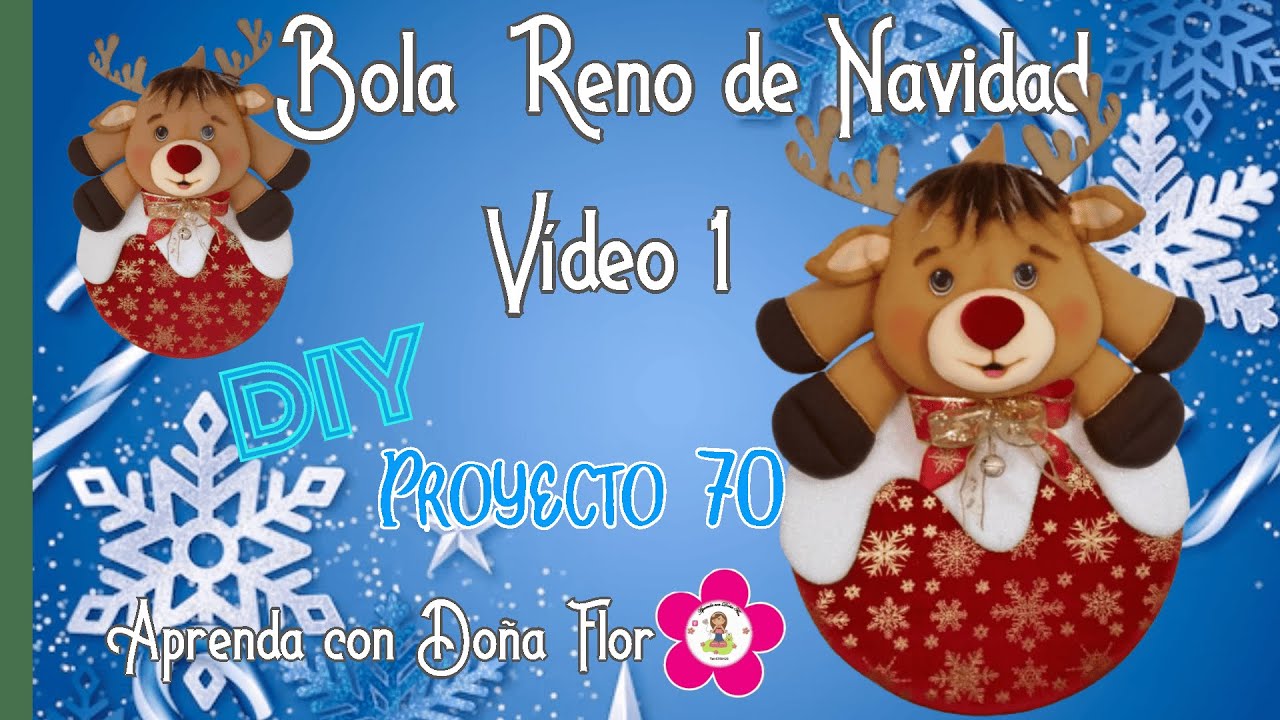 Bola Reno de Navidad, Vídeo 1- técnica de falso patchwork, DIY, + moldes gratis #navidadmanualidades