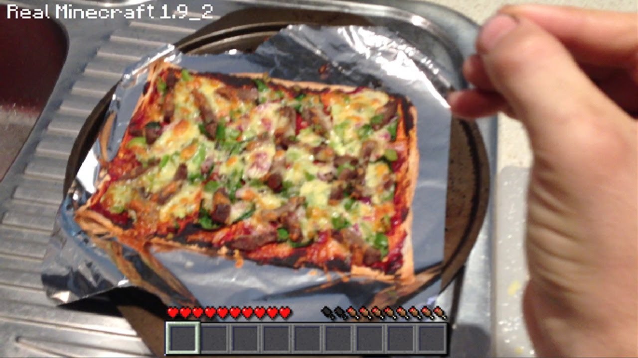 Real Life Minecraft Cooking - HOMEMADE PIZZA!!
