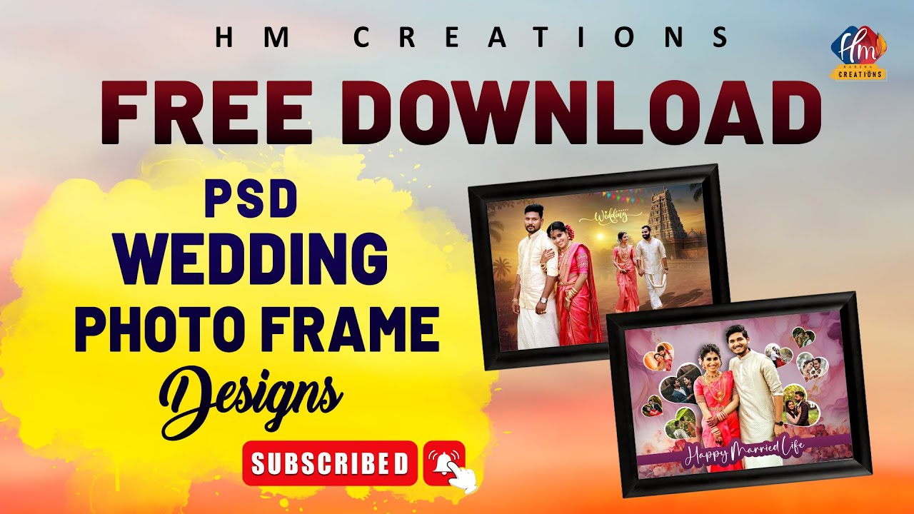  free psd  Wedding Frame designs Download