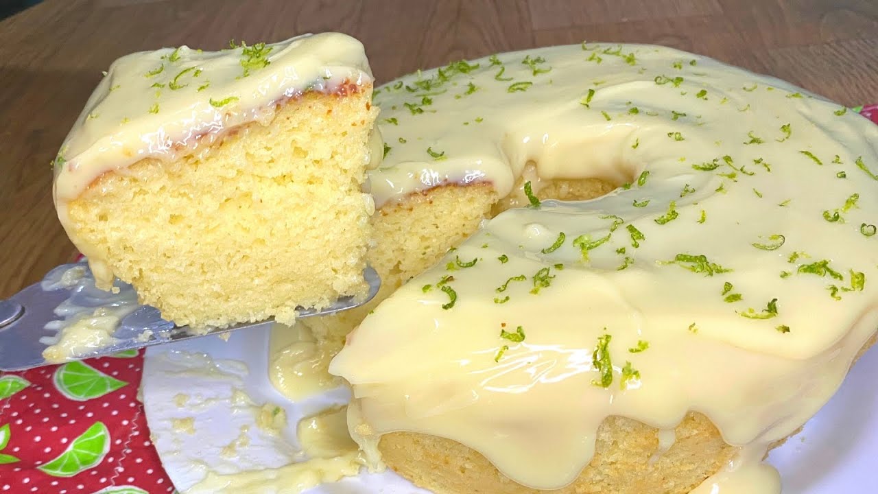 BOLO DE LIMÃO PERFEITO DE LIQUIDIFICADOR QUE FICA SUPER FOFINHO