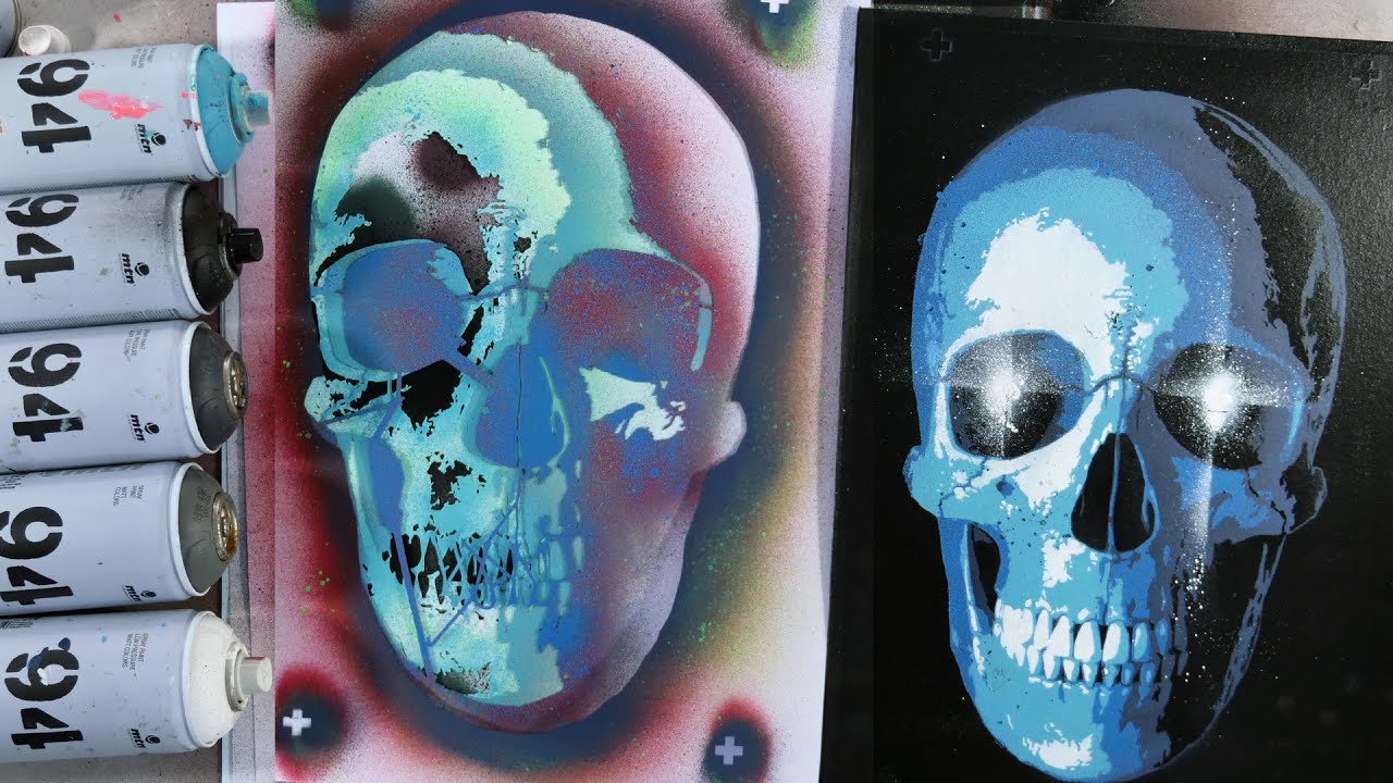 How to make a 5 layer Skull Stencil