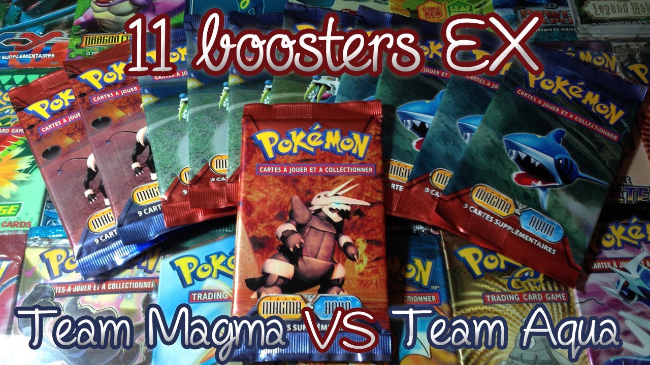 [Spécial 2500 abonnés] Ouverture de 11 boosters Pokémon EX Team Magma VS Team Aqua ft DavidLafarge