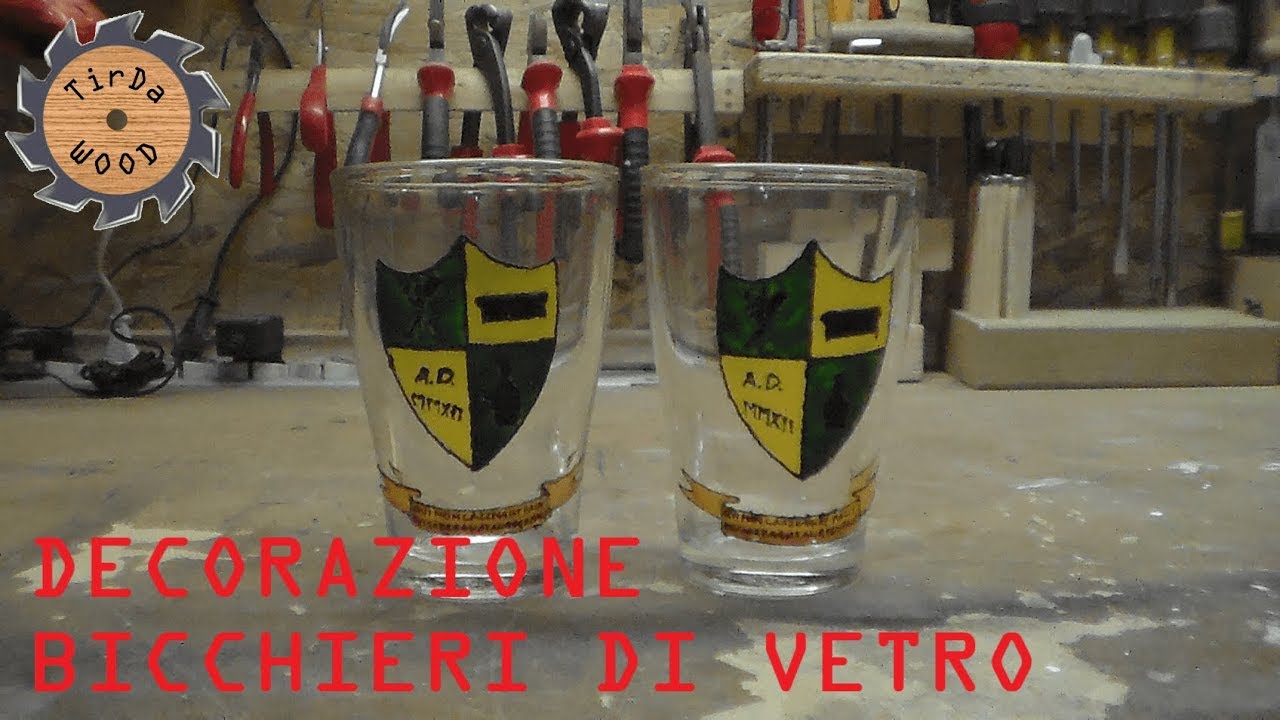 Decorazione bicchieri di vetro