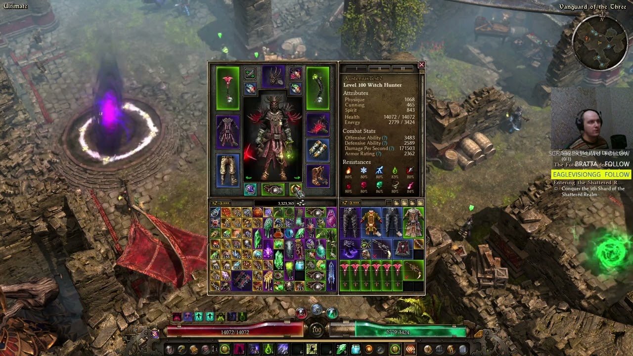 Dreeg's Evil Eye, Witch Hunter (Occultist + Nightblade), acid and poison build summary