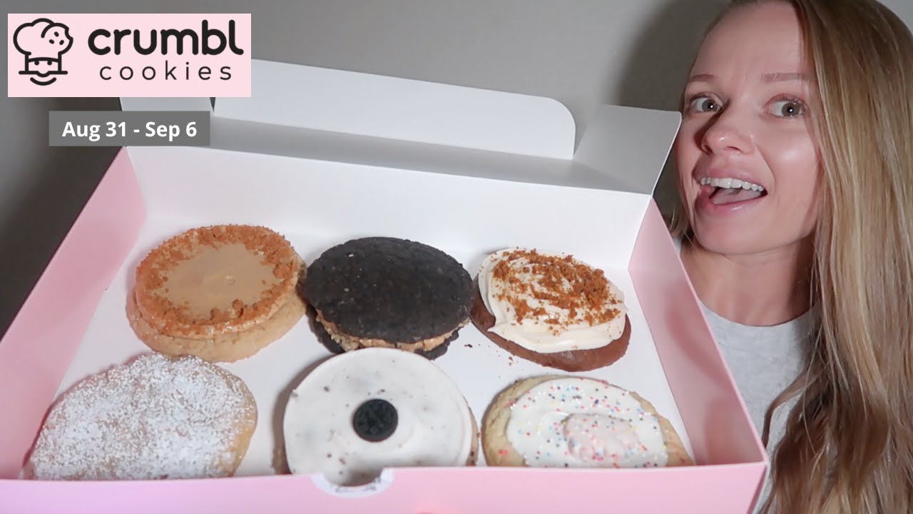 NEW CRUMBL Cookie flavors this week Chocolate Peanut Butter Sandwich Cookie Oreo & Reeses review