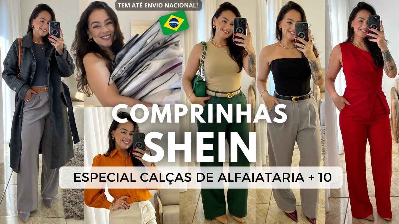 COMPRINHAS SHEIN | MELHORES CALÇAS DE ALFAIATARIA SHEIN + CINTOS E SAPATOS SHEIN | MUITOS LOOKS ✨