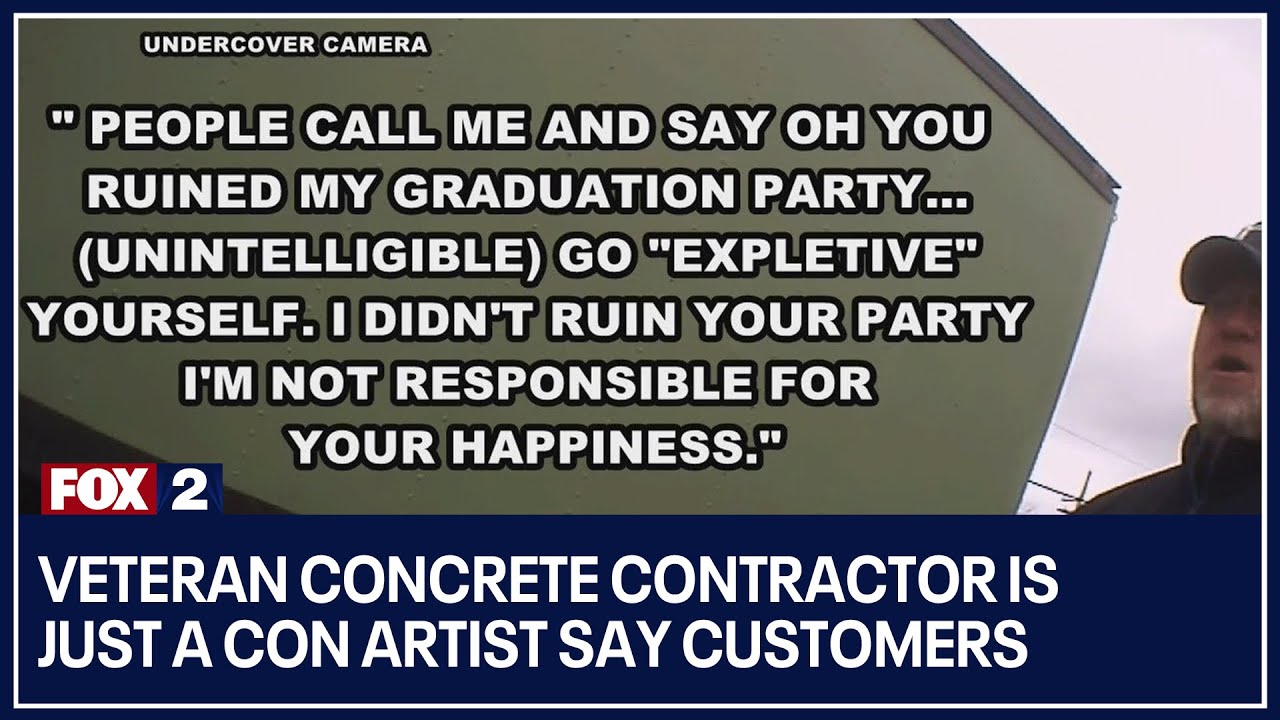 Veteran concrete contractor is just a con artist say customers