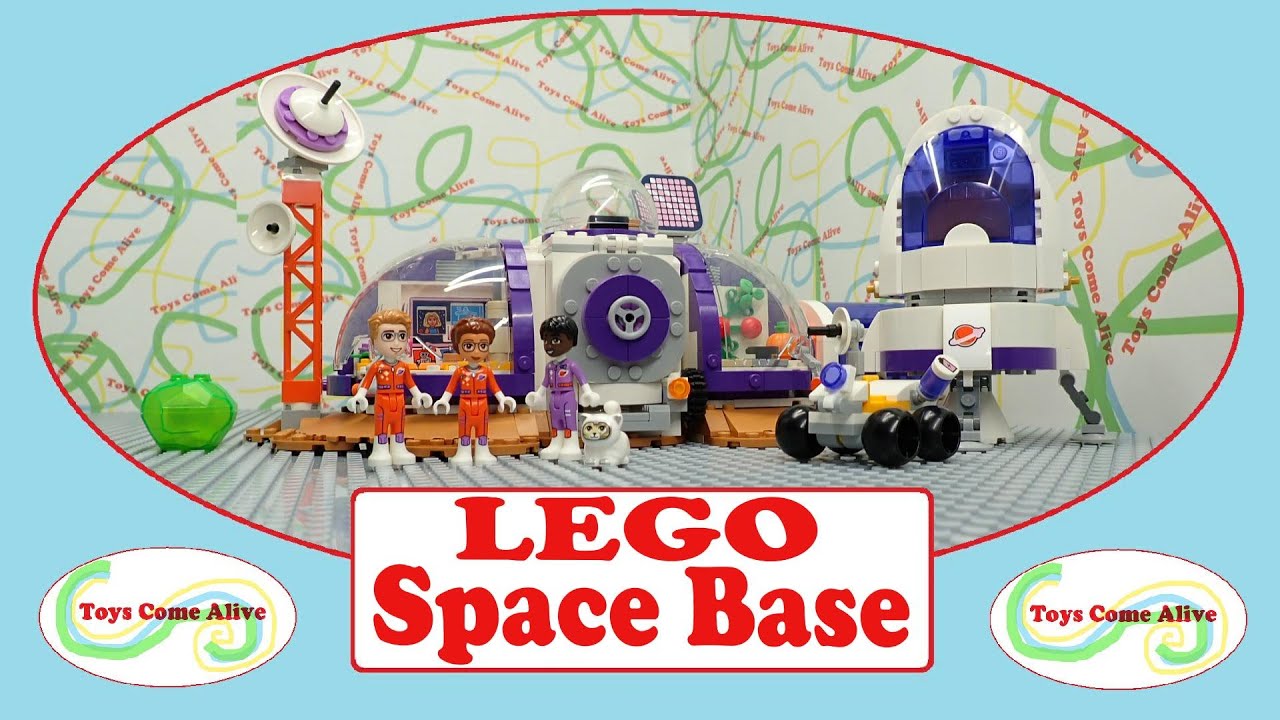 LEGO Friends space base is attacked by a Martian!  Steals a spaceship!  Chaos! Toys Come Alive 021.
