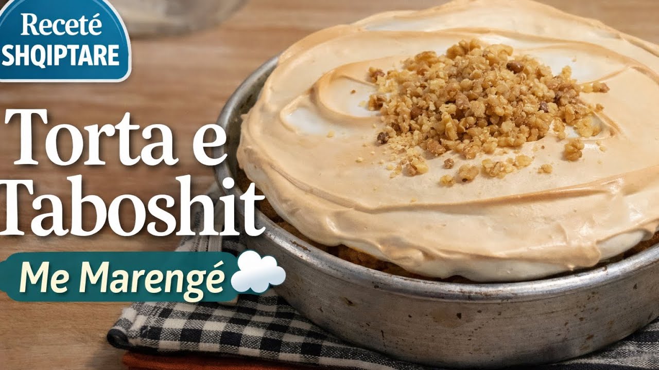 	Sekreti i Tortës së Taboshit me Marengë ☁️ | Shije Vitesh | Cake with Meringue 🤍 