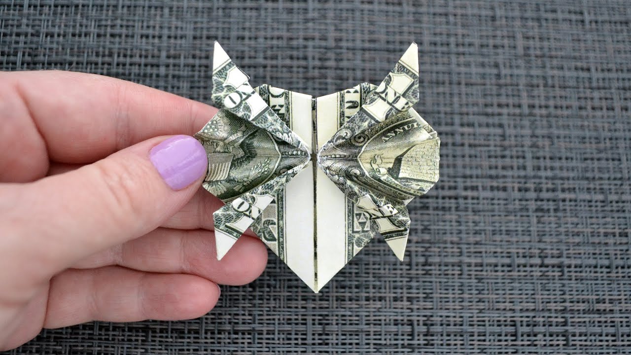 MONEY HEART with BOW | Wonderful Dollar Origami for Valentine's Day| Tutorial (designer is NProkuda)